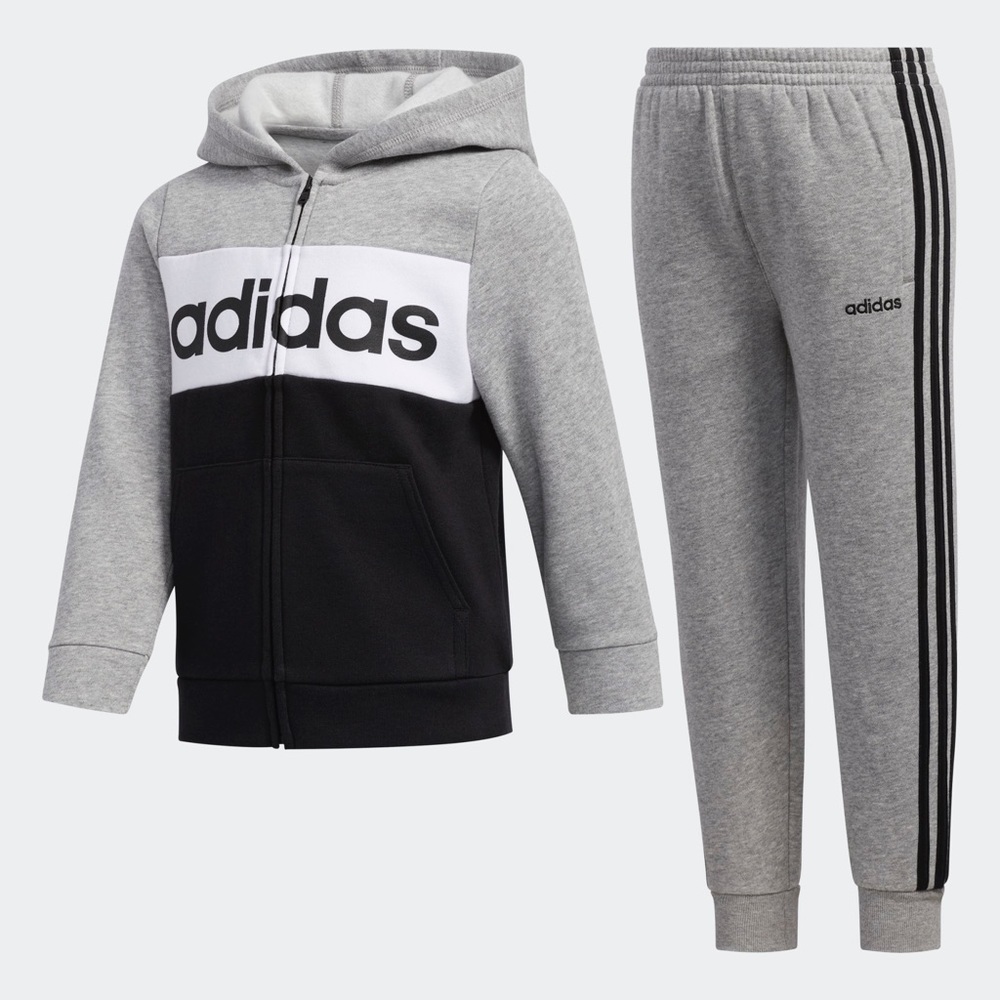 adidas Cotton Fleece Jacket and Jogger Set…